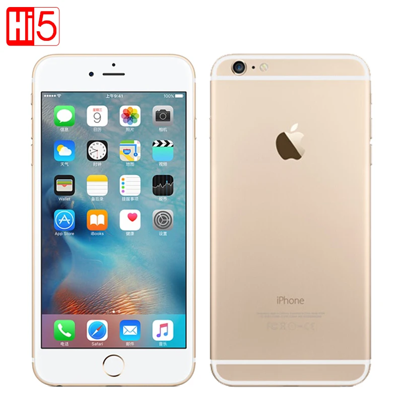 Разблокированный Apple iphone 6 Plus смартфон Wi-Fi одной Sim Dual Core 16 г/64/128 ГБ ROM IOS 8MP видео, LTE, отпечаток пальца, 5,5"