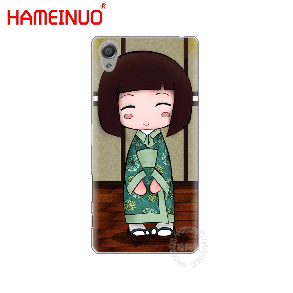 HAMEINUO kawaii японская кукла Kokeshi чехол для телефона sony xperia C6 XA1 XA2 XA ULTRA XP L1 L2 X compact XR/XZ/XZS