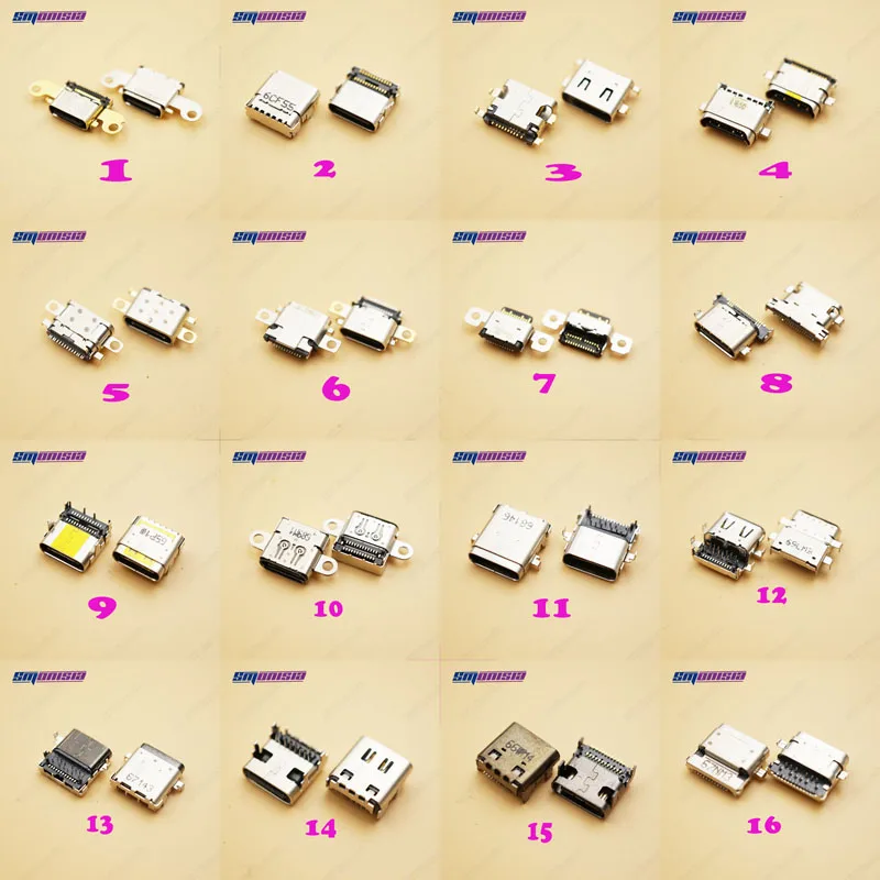 54 модели 108 шт. гнездовой разъем Type C Micro 3 1 USB питания коннектор для Xiao Mi Lenovo Huawei и т.