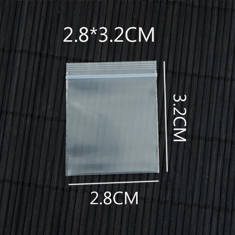 Большая оптовая цена 300 шт Маленькие Прозрачные полиэтиленовые пакеты на молнии