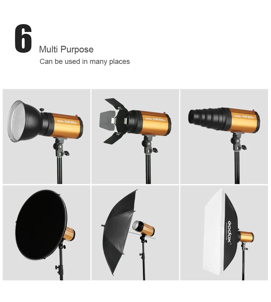 Godox Smart 300SDI 300WS фотостудия мини стробоскоп Вспышка Speedlite лампа