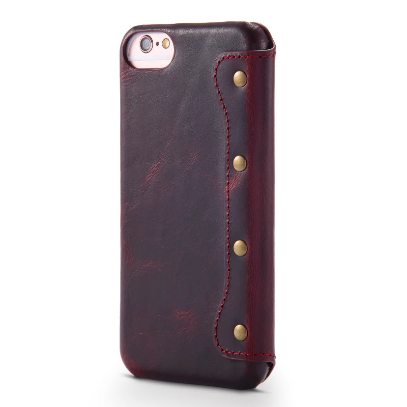 Чехол из натуральной кожи для Apple iPhone8 чехол iPhone 8 Plus 6Plus откидной 6 6s 7 Etui 7Plus iPhone6|case