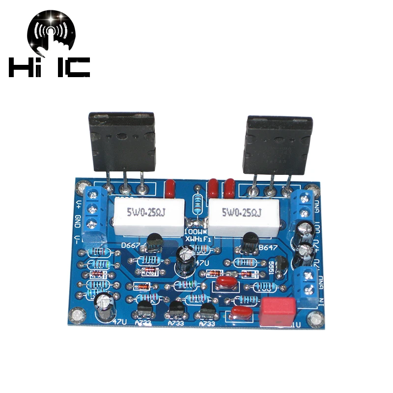 Одноканальная Плата усилителя звука HIFI Olive Dual DC 35 в 2SC5200 + 2saболее 100 Вт|Усилители