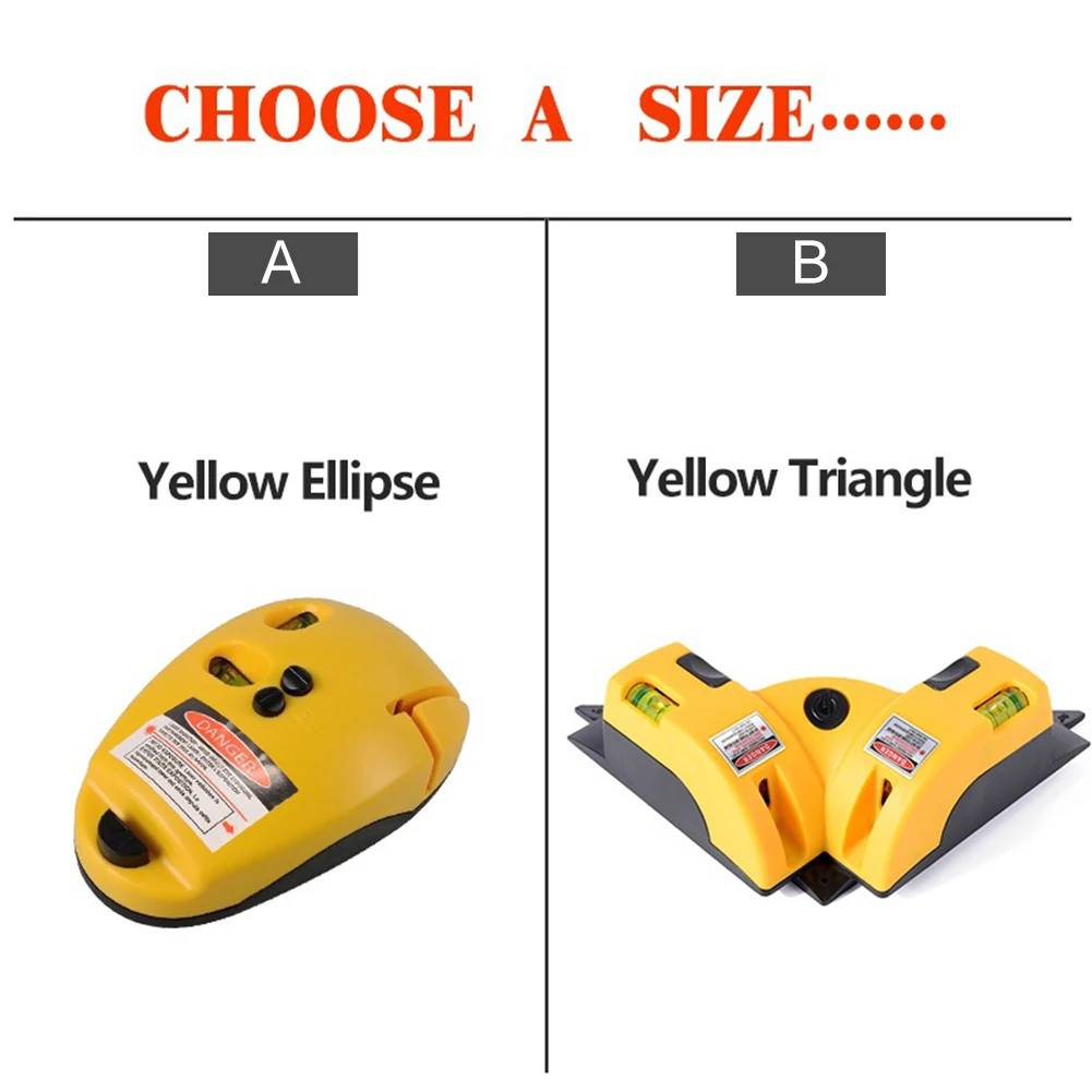 Triangle/Ellipse High Quality Pro Vertical Horizontal laser level Line Projection Square Right Angle 90 degree Measuring Tool |