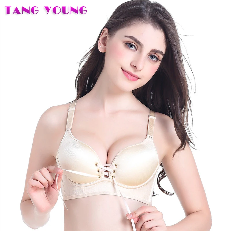 Бюстгальтер пуш ап для женщин Регулируемый бюстгальтер декольте сексуальный