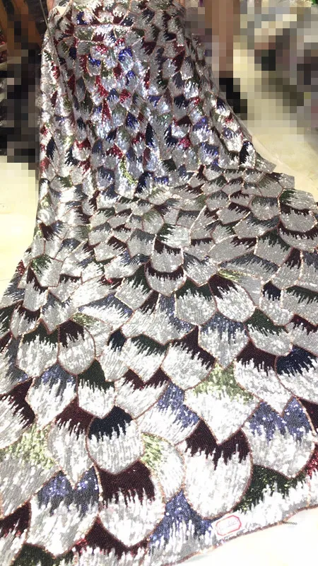 

High quality L-4222 Nigerian fabric for party dress beautiful African embroidered lace fabric