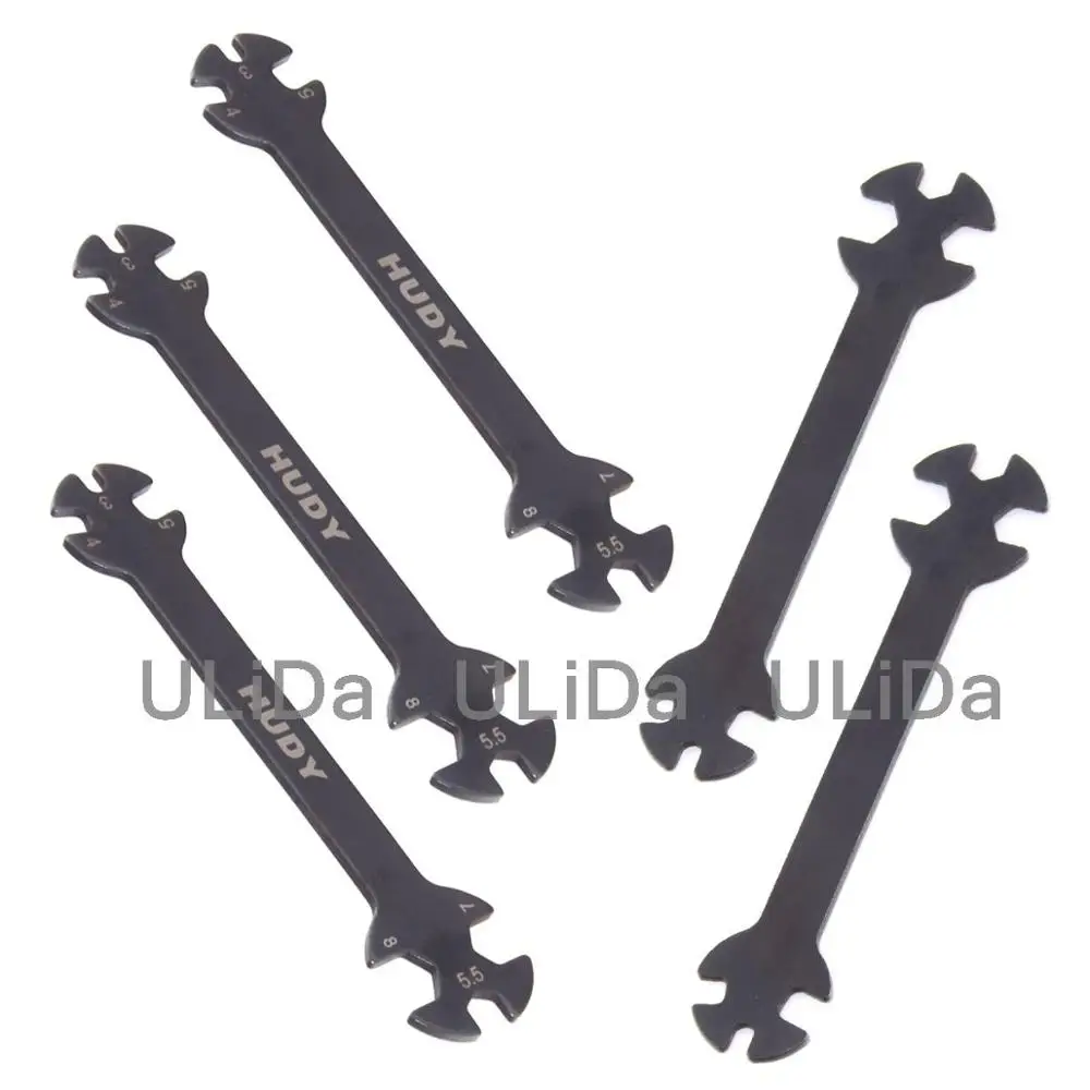 5Pcs RC Car Parts Hudy Special Tool Wrench For Turnbuckles & Nuts 181090 3 4 5.5 7 8MM 1/5 1/8 1/10 M3 M4 M5.5 M7 M8 Nut Screw c