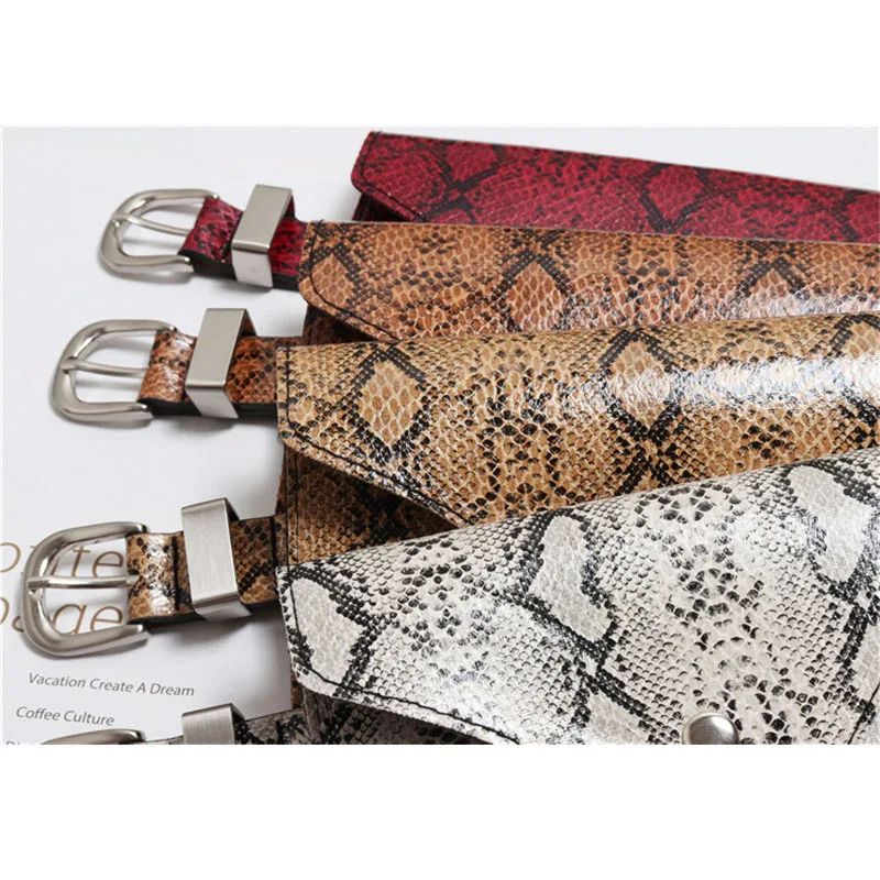 Поясная Сумка XMESSUN в стиле ретро забавная сумка со змеиным принтом женская модная