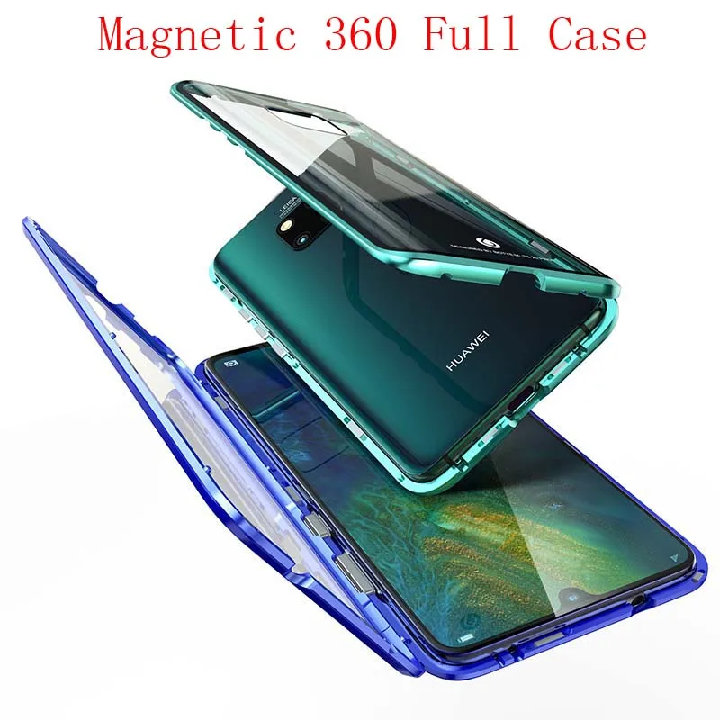 Роскошный Алюминиевый металлический магнитный чехол для Huawei Mate20 Mate20Pro 360