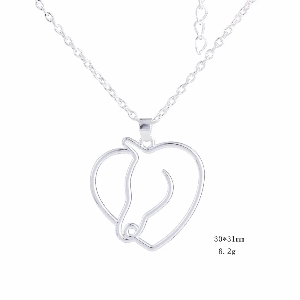 Рыболовный крючок модное посеребренное ожерелье с вырезами в форме сердца и