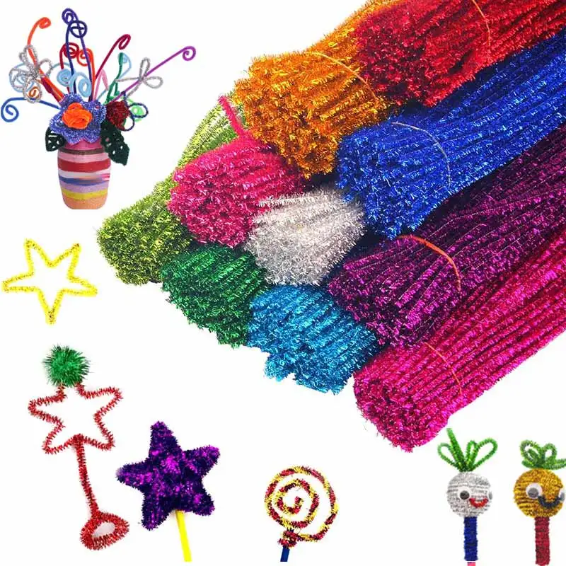 Random Color 100 шт Детские Плюшевые палочки радужных цветов DIY Devoloping ручной работы Искусство ремесло игрушка@ ZJF - Цвет: Random Color