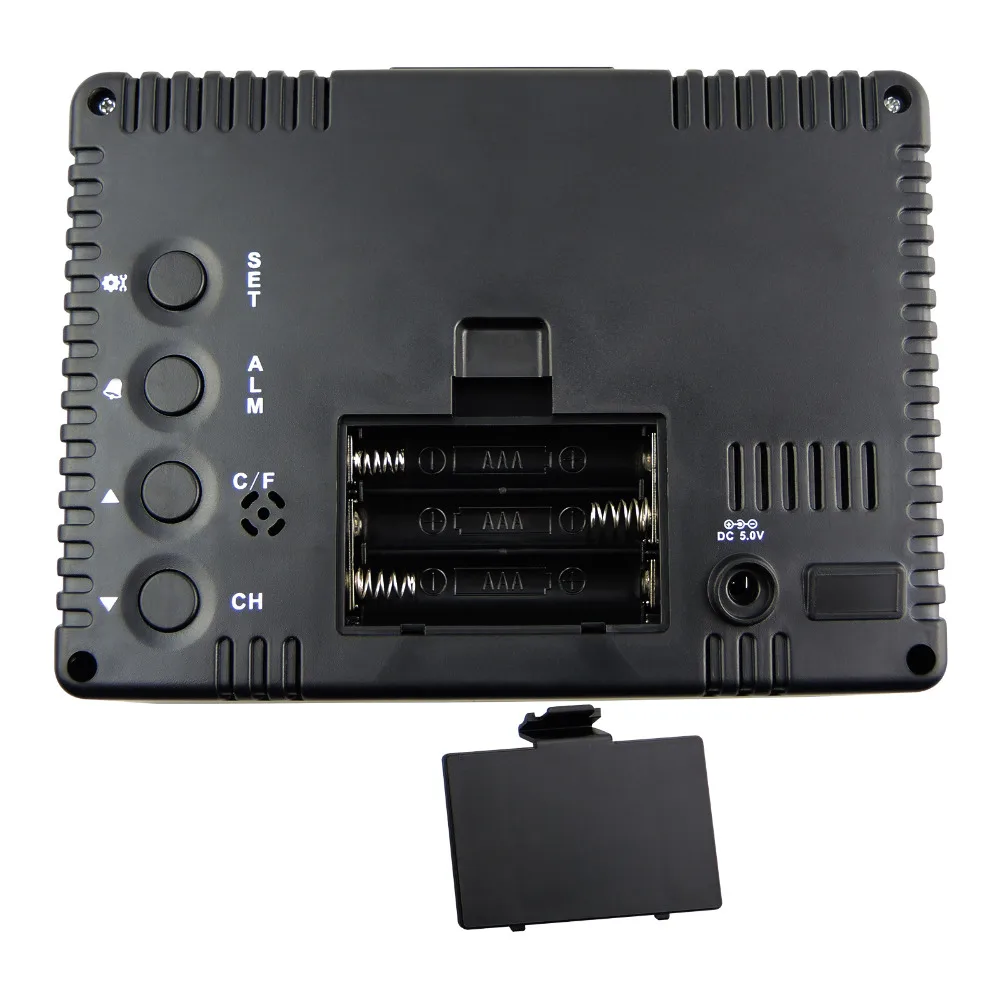 3 Беспроводной датчики метеостанции Цвет Дисплей радиоуправляемые часы барометр