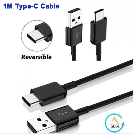 Only Type-C Cable Samsung быстрый адаптер EU/US зарядное устройство для samsung GALAXY S10 S8 S9 Plus A3 A5 A7 note 8 1M type C кабель - Тип штекера: Only Type-C Cable