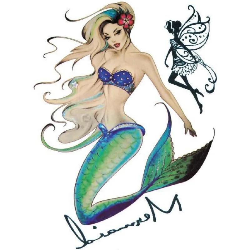 Новинка 2019 цветные водонепроницаемые временные тату-Стикеры серые красивые