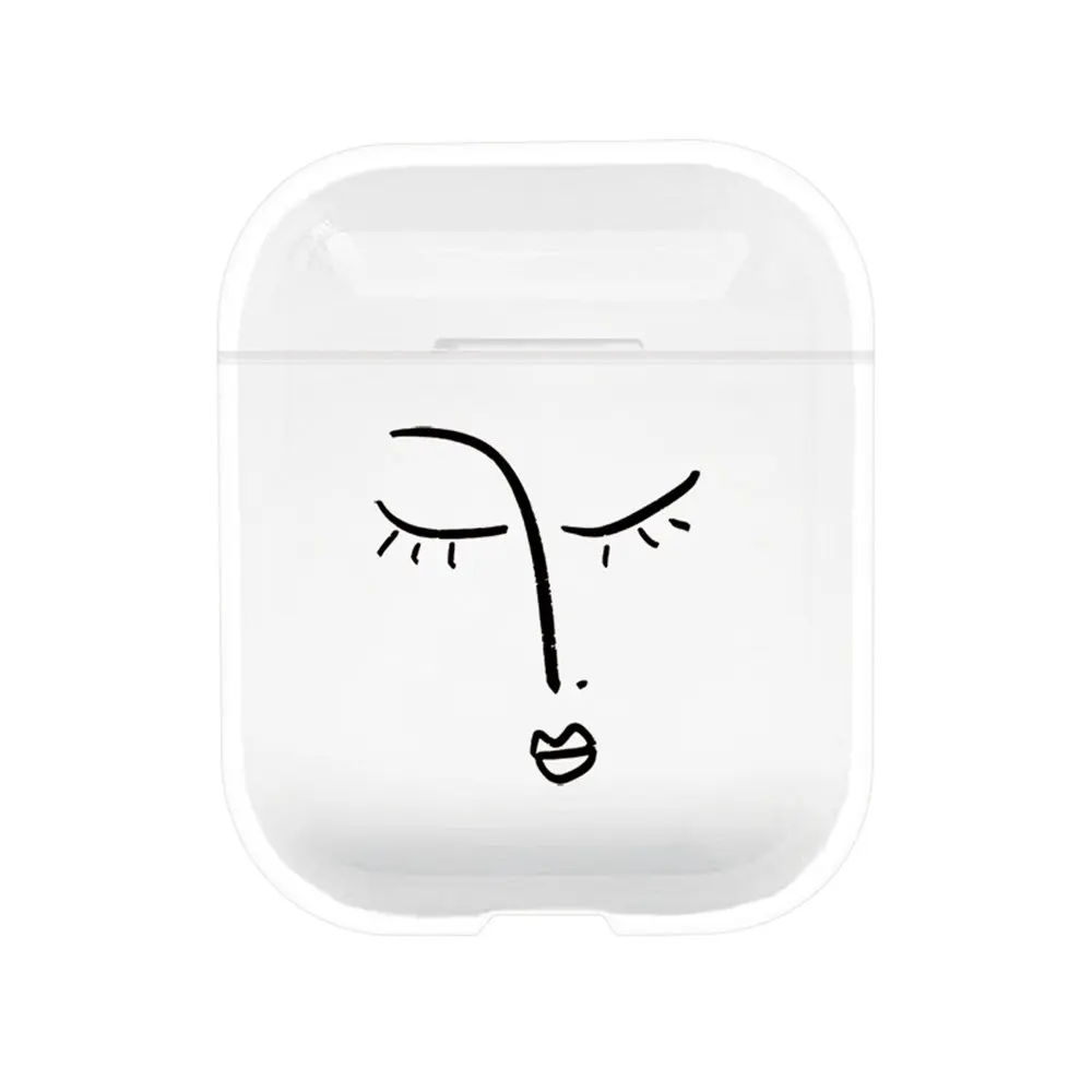 Жесткий чехол для Apple Airpods 1, 2, с милым рисунком из мультфильма «король», «Королева», прозрачный чехол для пары Air Pods 2 - Цвет: 07