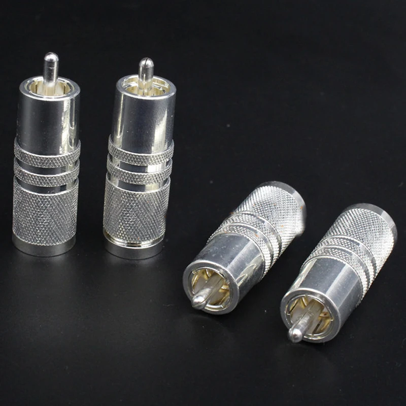 Hi End 4 шт. штекеры SRCA RCA Штекерный соединительный кабель электрическая штепсельная