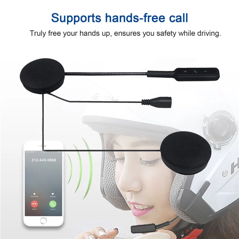 New!! MH01 Motor Wireless Bluetooth Headset Motorcycle Helmet Earphone Headphone Speaker Handsfree Music For MP3 MP4 Smartphone |