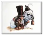 Вышивка, рукоделие, поделки 14CT без печати DMC DIY Качественные наборы для вышивки крестиком ручная работа Leprechaun и Belldog Pet Cartoon