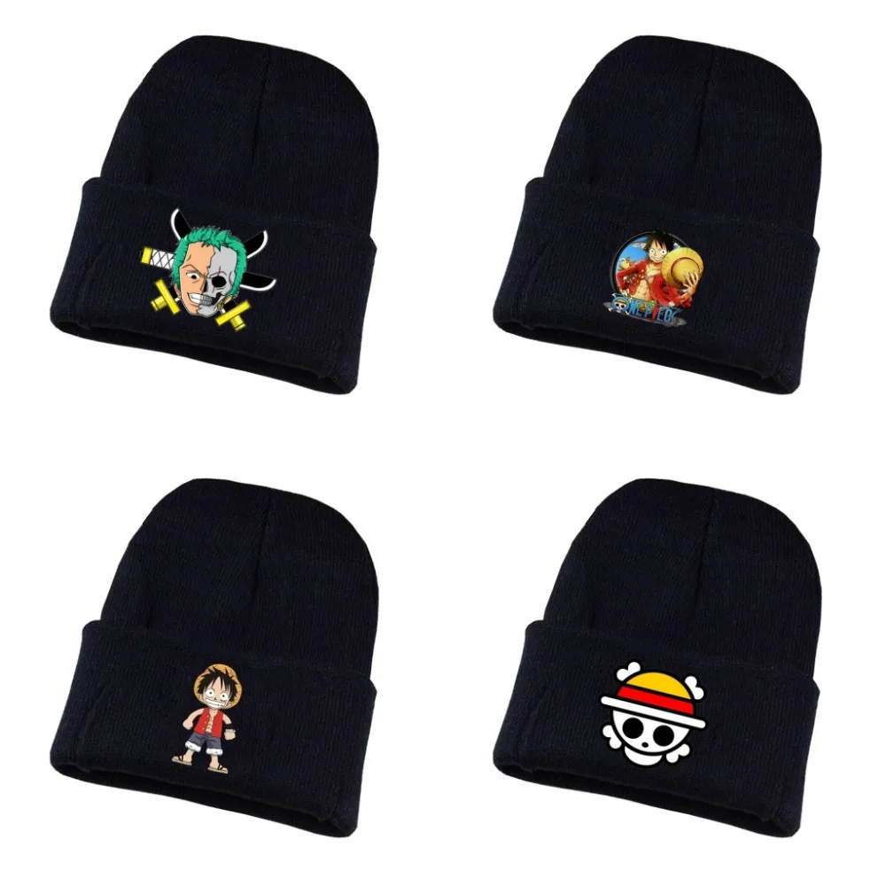 Японская аниме цельная шапка трикотажные зимние теплые шапки Trafalgar D с надписью