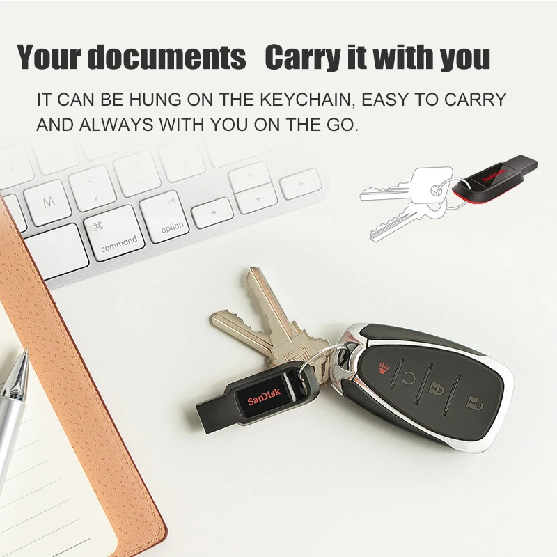 Новый мини флеш накопитель usb 2 0 128 ГБ 64 32 16 флешка CZ61 100% оригинальный SanDisk Черный