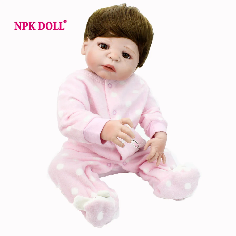 NPKDOLL 22 Inch Doll Reborn Full Body Silicone Dolls Toys For Girls Lifelike Newborn Baby Children Toy | Игрушки и хобби