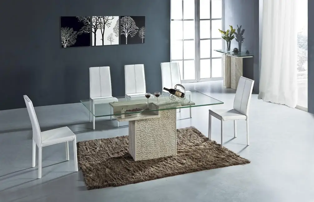 Умный обеденный стол набор высокое качество натуральный камень мрамор столовая