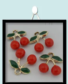 5pcs/pack Jingle Bells Strawberry Crafts Necklace Pendant Charms Christmas Cherry Phone Pet Decor Baby Gift 21*17*16mm 51925