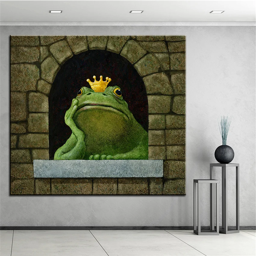 

Large size Printing Oil Painting toad king Wall painting Wall Art Decoration Picture For Living Room painting No Frame