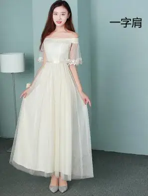 Vestido Longo розовое платье подружки невесты Новое Элегантное платье трапециевидной формы с v-образным вырезом серое длинное платье для свадебной вечеринки - Цвет: 6