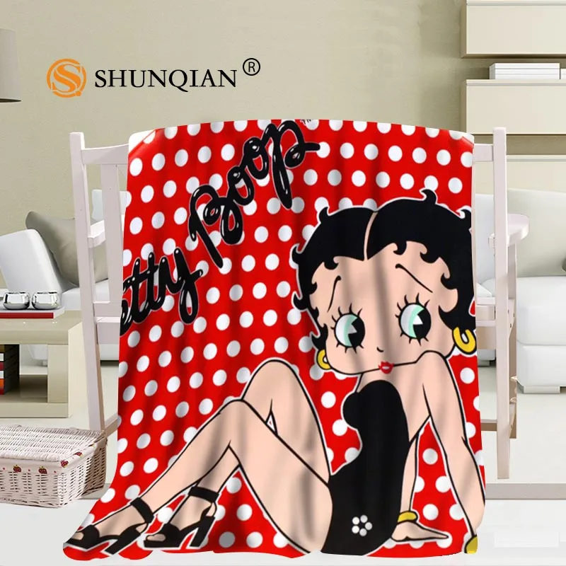 На заказ Betty Boop одеяло офисный диван одеяло портативное мягкое одеяло кровать самолет путешествия взрослый домашнее полотенце