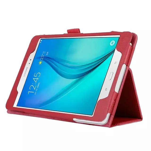 Чехол из ПУ кожи для samsung Galaxy Tab A 8,0 T350 T355 чехол-подставка с личи для samsung TabA 8,0 SM-T350 SM-T355 чехол s - Цвет: red
