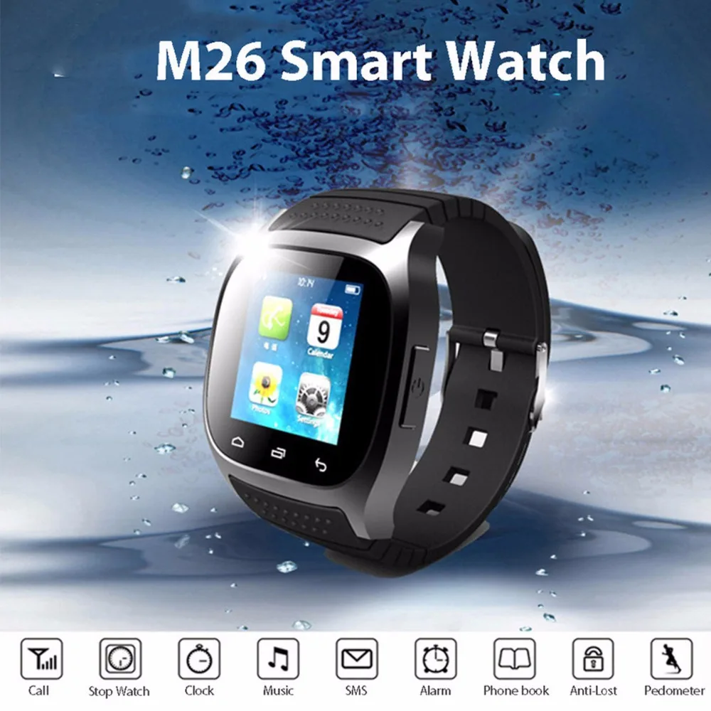 SOONHUA M26 Bluetooth водонепроницаемые Умные наручные часы Смарт с шагомером ответ на