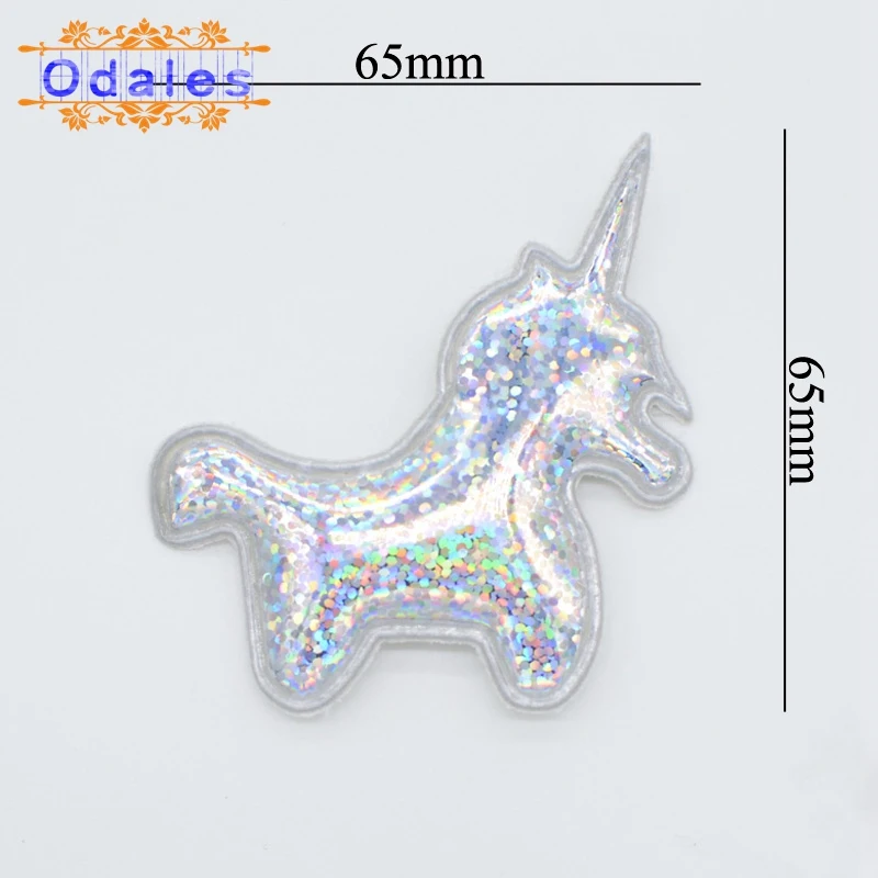 36 шт. блестящая Лазерная единорог с аппликацией Детские Поделки своими руками