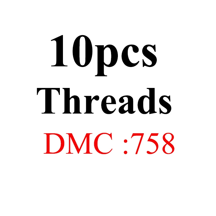 JOY SUNDAY, DMC726-775 нить для вышивания крестиком 10 шт./лот 1,2 м Набор для вышивания крестиком для рукоделия шитье, моток пряжи ремесло - Цвет: 10pcs-DMC758
