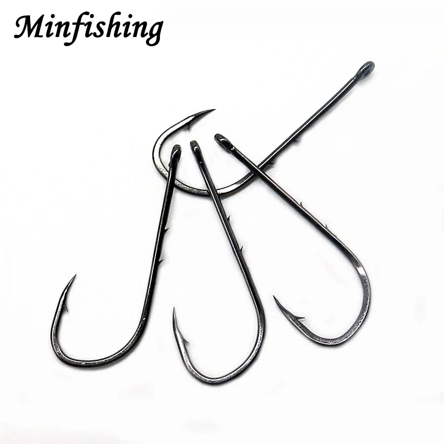 Minfishing 100 шт. двойной колючий рыболовный крючок Baitholder рыболовный крючок из высокоуглеродистой стали морские рыболовные крючки