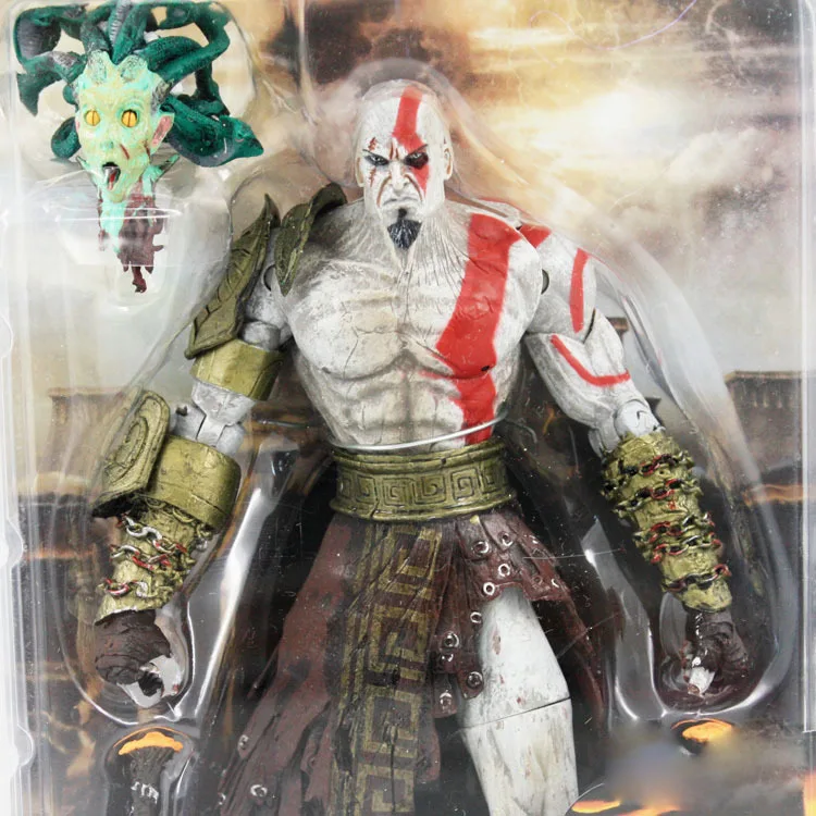 7 5 дюймов NECA God of War Kratos в золотой флисовой броне с головой Medusa ПВХ розничная