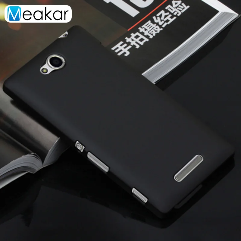 black Матовая Пластик Coque 5.0For sony Xperia C2305 чехол для sony Xperia C2305 C двойной S39H телефона чехол-лента на заднюю панель - Цвет: black