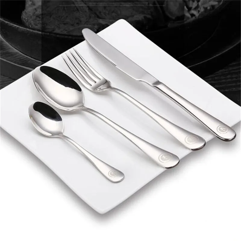 4 шт. роскошные столовые приборы наборы столовых приборов из нержавеющей стали