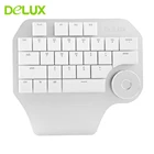 Дизайнерская эргономичная клавиатура Delux T11 для одной руки + поверхностный циферблат + комбинированная Беспроводная мини-мышь Bluetooth M618 для ноутбука