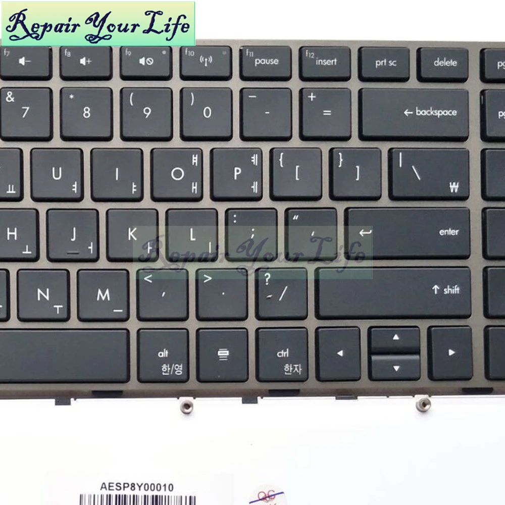AESP8Y00010 для HP Envy 17t 1000 17 1002TX 2090 2070 Корейская KR черный с серой рамкой подсветкой 610914