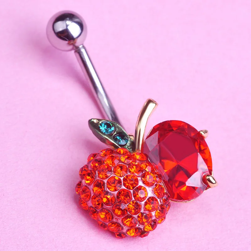 Украшения для тела аксессуары пирсинга из красного яблока пупка кольца Tragus