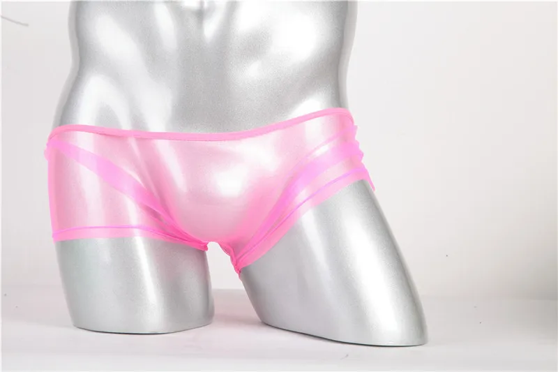 Мужские трусы боксеры прозрачные сетчатые с низкой талией гей для сна|Мужские