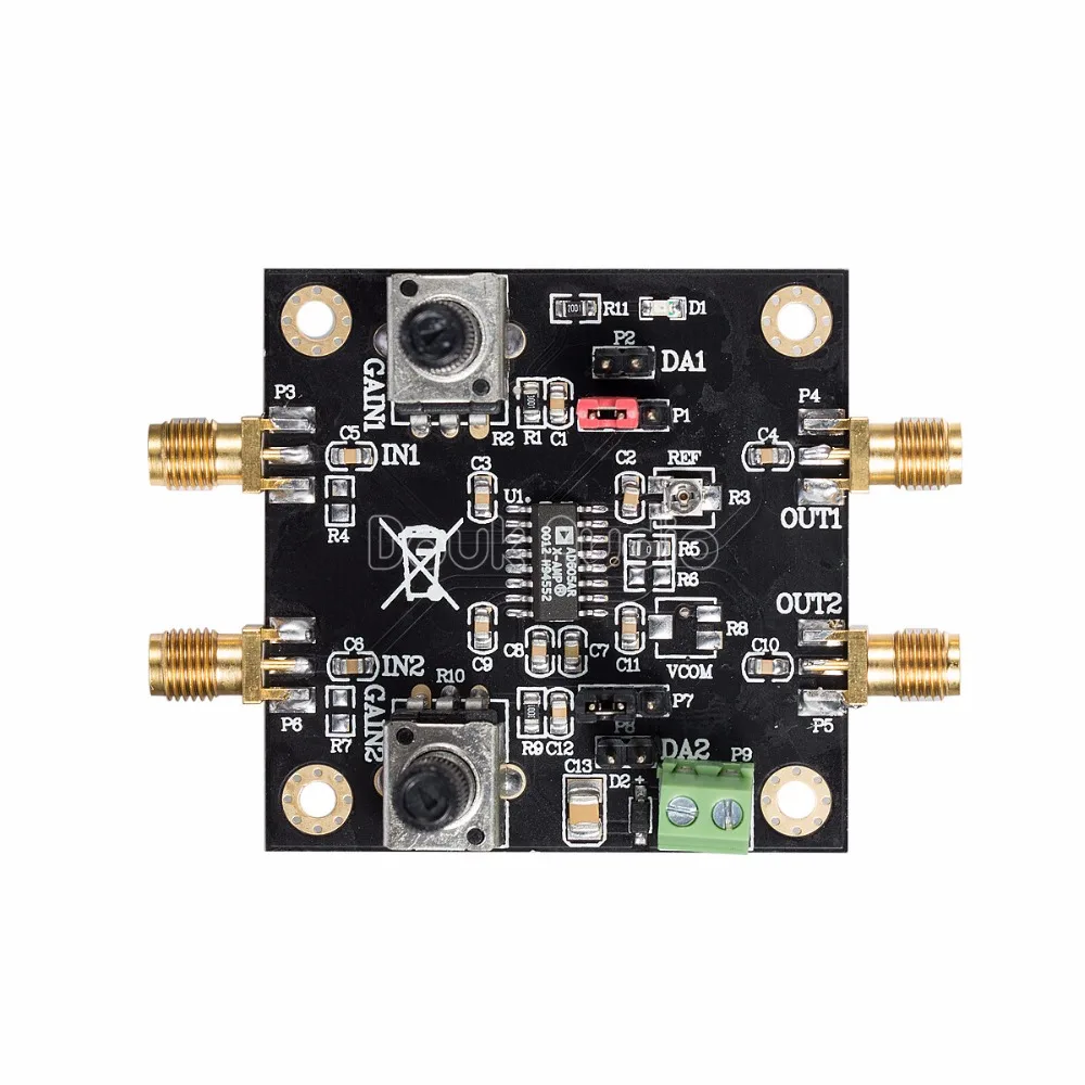 AD605 VGA 2 канальный модуль усилителя с регулируемым коэффициентом усиления низким