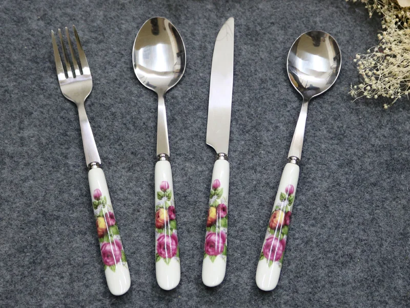 Акция! 4 шт./компл. костяная китайская керамическая ручка столовая посуда из