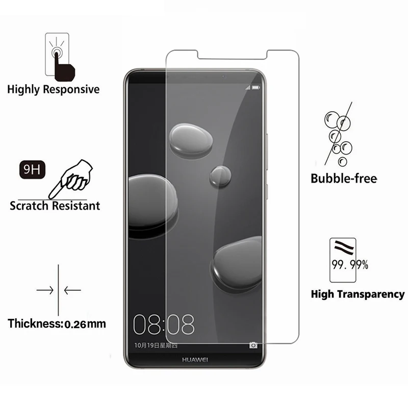 Закаленное стекло для Huawei Mate 10 Lite Mate10 Pro 2 шт. Защитная пленка экрана матовая