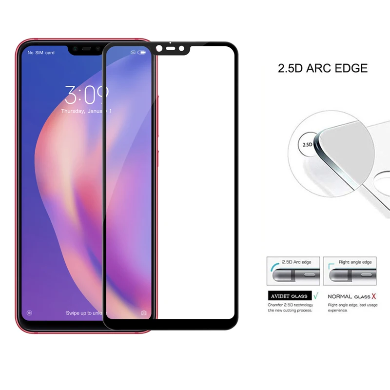 Защитное стекло для Xiaomi Mi 8 lite pro Max Max2 Max3 полное закаленное se a2 Защитная пленка
