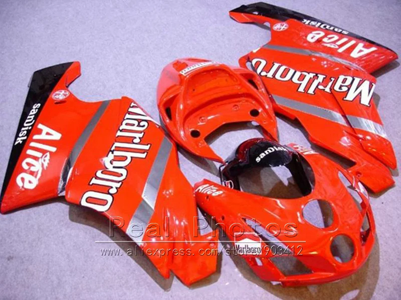 Литье под давлением Абсолютно Новый обтекатель кузова Комплект для Ducati красный