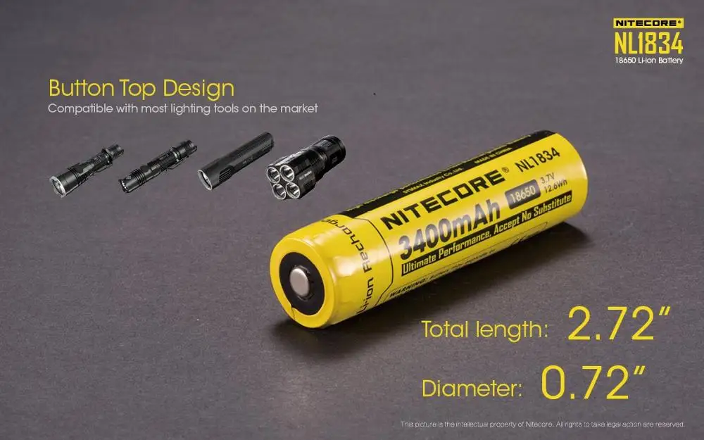 NITECORE P10GT CREE XP-L HI V3 900 люмен светодиодный фонарик с батареей NL1834 3400 мАч