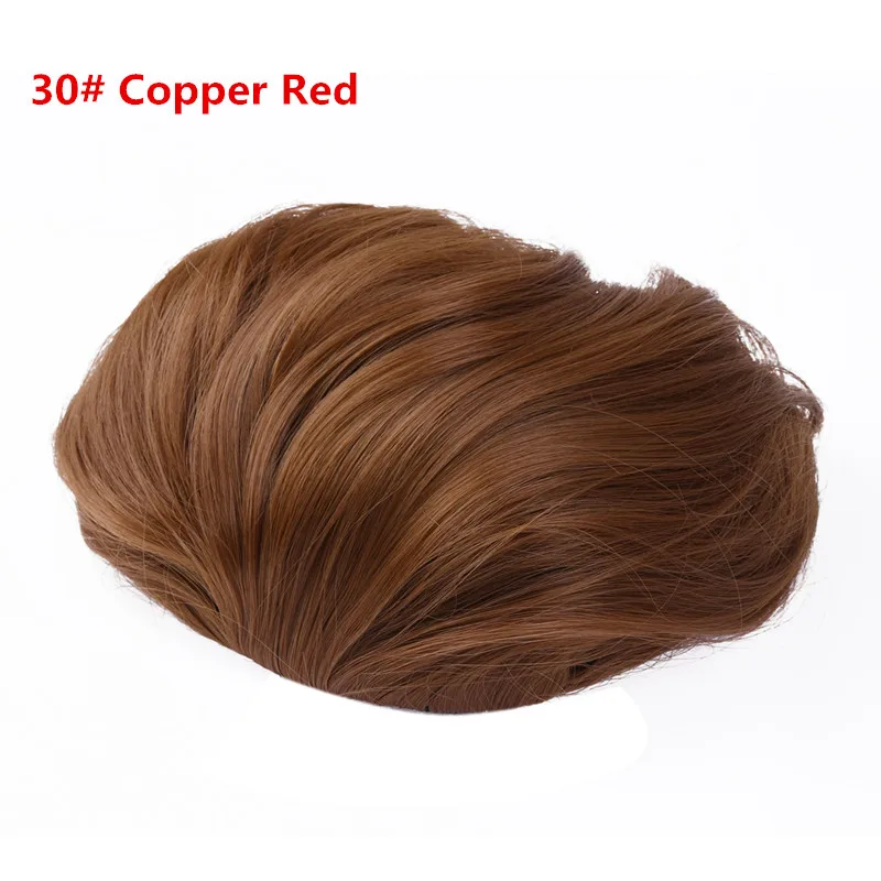 Copper Auburn SARLA/1 шт., высокотемпературные синтетические волосы, булочка, свадебные волосы, большие шиньоны, шиньоны, шиньоны на заколках, булочка для наращивания, Q9 - Цвет: Copper Auburn