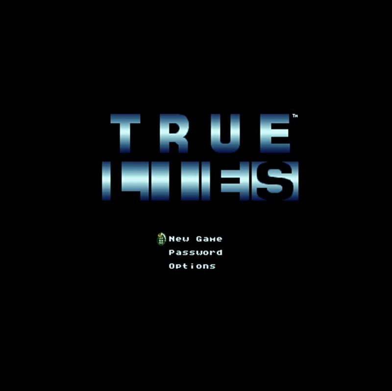 

True Lies 16 bit Big Gray Game Card For NTSC Game Player Drop Shipping
